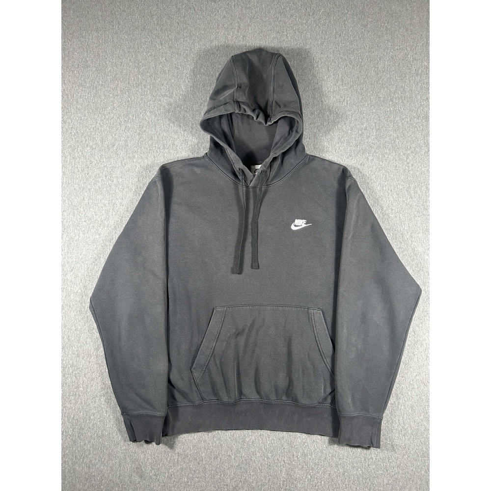 Nike Sportswear Club Fleece Pullover Hoodie Black Size M